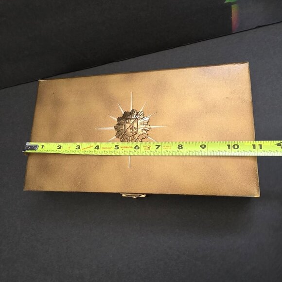 Vintage Lot Mens Tie Bar & Tie Tack In Gold Case - Picture 9 of 11